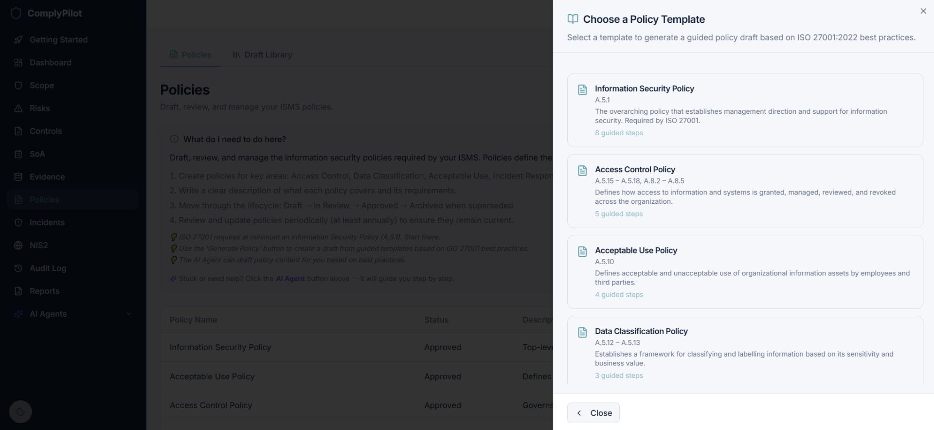Policy Manager & Generator screenshot